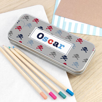 Personalised Boy's Metal Pencil Case Tin, 3 of 9