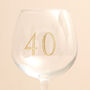Personalised Gold Milestone Birthday Gin Glass, thumbnail 3 of 4