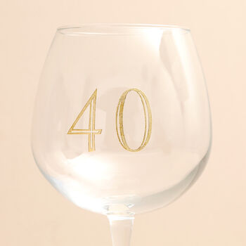 Personalised Gold Milestone Birthday Gin Glass, 3 of 4