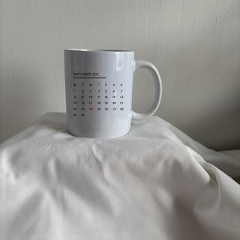 Mr And Mrs, Mr And Mr, Mrs And Mrs Wedding Mugs Set Of Two Optional Personalised Photo Or Personalised Date / Calendar, 3 of 3