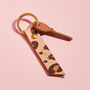 Personalised Leopard Print Leather Keyring, thumbnail 1 of 3