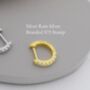 Sterling Silver Rainbow Cz Huggie Hoops, thumbnail 3 of 11