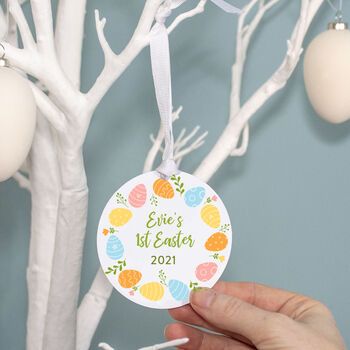 Personalised Baby's First Easter Egg Wreath Decoration, 3 of 9