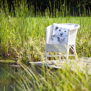 Inky Polar Bear Outdoor Cushion For Garden Furniture, 4 of 8