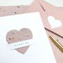 Plnatable Seed Paper Heart Thank You Card, thumbnail 5 of 8