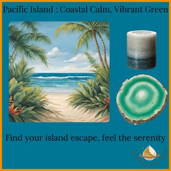 Pacific Island: Candle And Crystal Agate Set, 2 of 4