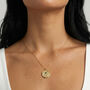Gold Or Silver Women's Evil Eye Textured Coin Necklace, Valentine's Jewellery Gift, thumbnail 1 of 5