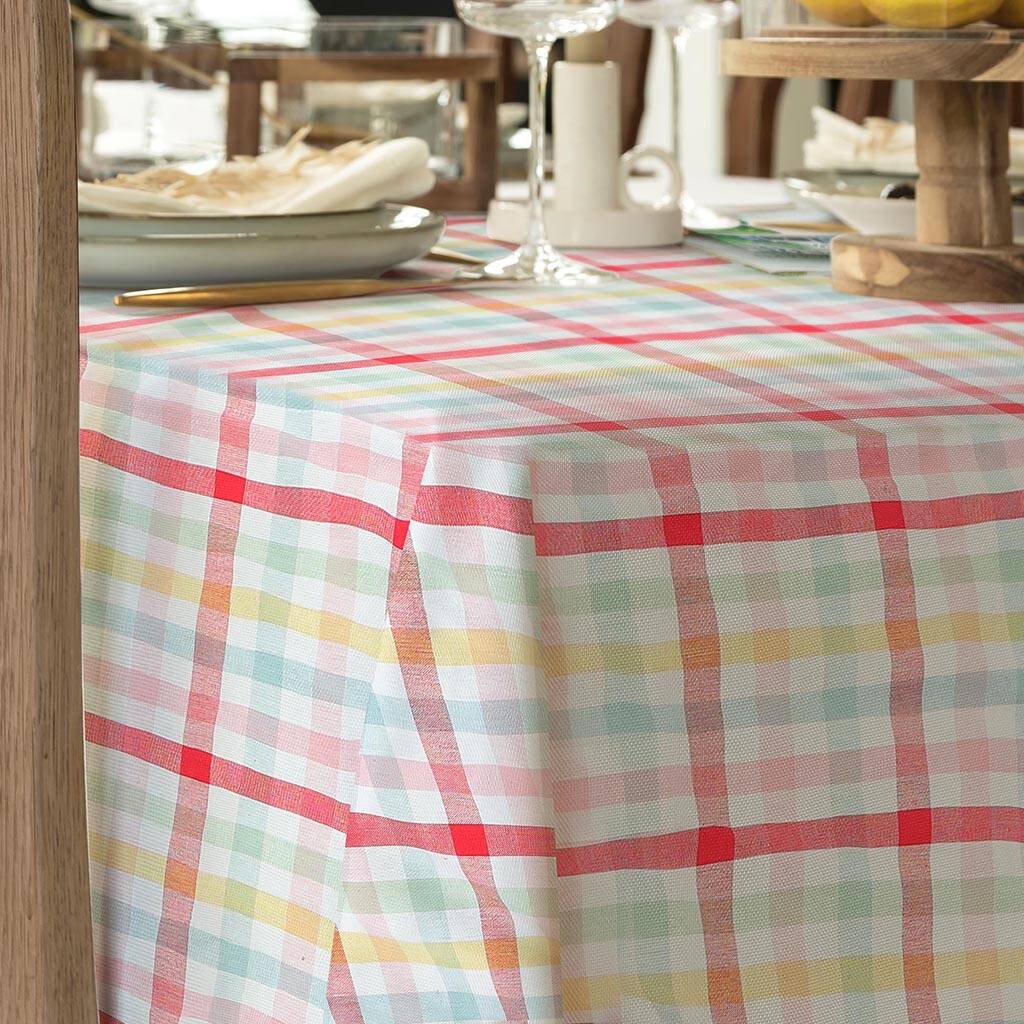Large Natural Cotton Gingham Table Cloth By Dibor