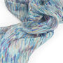 Vibrant Abstract Long Chiffon Silk Scarf, thumbnail 5 of 6