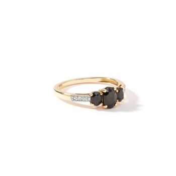 Yellow Gold Sapphire And Diamond Trilogy Ring, 4 of 6
