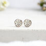 Sterling Silver April Cubic Zirconia Birthstone Stud Earrings, thumbnail 1 of 8