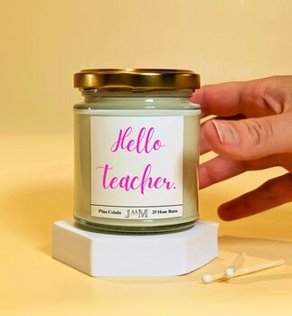 Hello Teacher Candle For Her Qualified New Teacher, 3 of 5