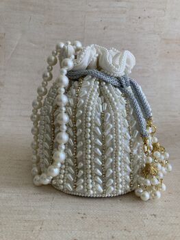 Pearl Embellished Potli Bag, 7 of 7