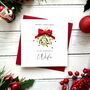 Wonderful Wife Mistletoe Christmas Card, thumbnail 1 of 5