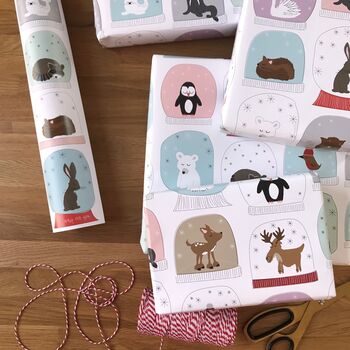 Snowglobe Animals Christmas Wrapping Paper, 7 of 12