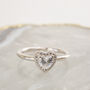 Solitaire Diamanté Heart Ring, thumbnail 1 of 2