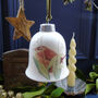 Wren And Snowdrops Bone China Bell Decoration, thumbnail 3 of 7