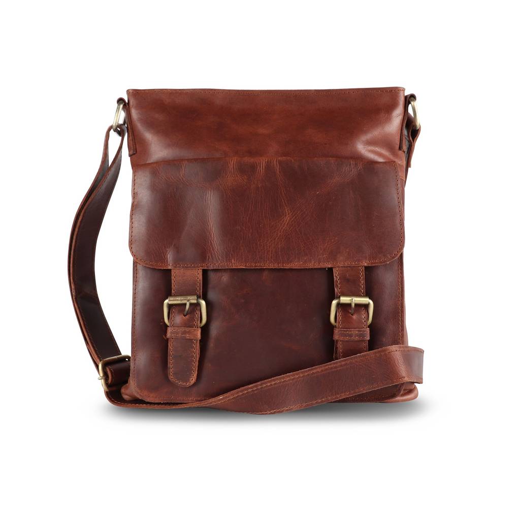 ashley leather across body messenger bag by the leather store ...