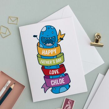 Personalised Monster Father's Day Card, 2 of 3