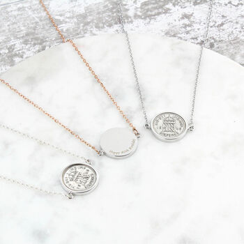 Personalised 80th Birthday Sixpence Coin Necklace, 2 of 12