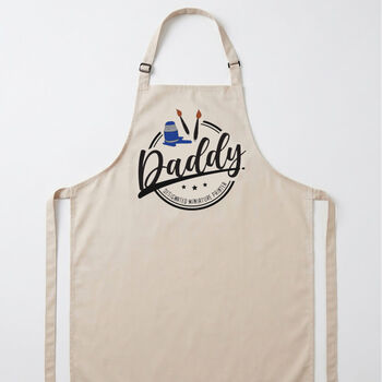 Personalised Daddy Apron Miniature Painting, 3 of 3