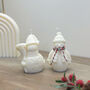 White Snowman Christmas Decoration Candle, thumbnail 5 of 9