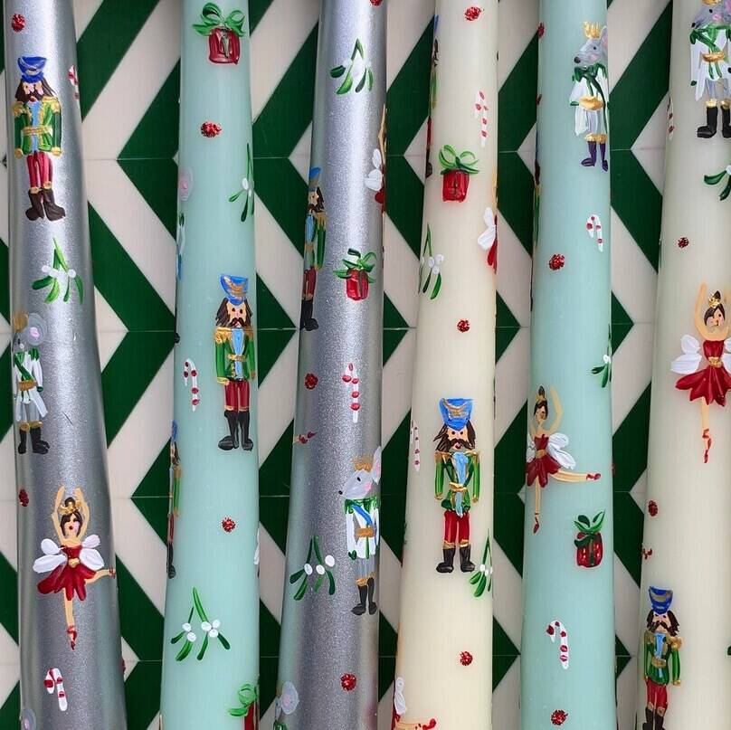 Nutcracker Hand Painted Christmas Candles By Homemade Mummy Designs