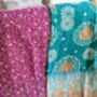 Mini Kantha Quilt Vintage Sari Throw Blankets, Handmade, thumbnail 3 of 12