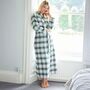 Women's 'Burnet Rose' Tartan Brushed Cotton Robe, thumbnail 2 of 5