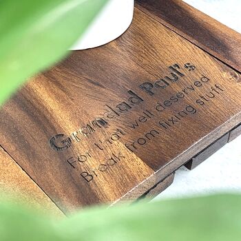 Personalised Wooden Sofa Tray, 2 of 7