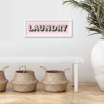 Framed Typography Laundry Print, 6 of 10