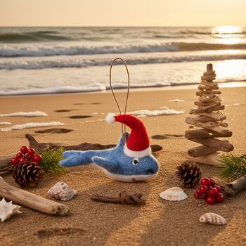 Santa Jaws Fair Trade Handmade Christmas Felt, 8 of 8