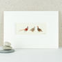 Three Game Birds Hand Finished Art Print Small, thumbnail 1 of 5