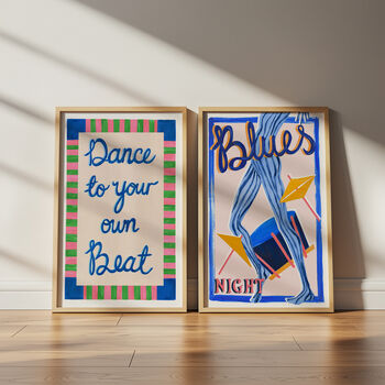 Set Of Four Music Wall Art Prints – Retro Jazz And Cocktail Inspired Art, 11 of 12