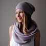 Loose Knit Cashmere Beanie Hat, thumbnail 8 of 9