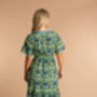 Indian Cotton Lime Patchouli Print Dress, thumbnail 3 of 5
