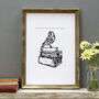 Personalised 'Books' First Wedding Anniversary Print, thumbnail 5 of 9