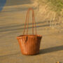 Hand Woven Genuine Leather Shopping Bucket Bag, thumbnail 9 of 12