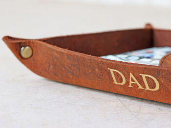 Personalised Large Leather Tray, 2 of 8