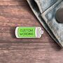 Customisable Engraved Battery Enamel Pin | Personalised, Powered By, thumbnail 3 of 6