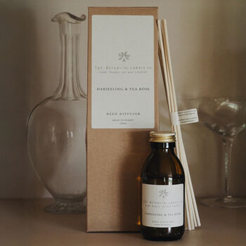 Rose Lover's Luxury Gift Box. Darjeeling And Tea Rose Reed Diffuser And Three Bronnley Rose Soaps, 6 of 6