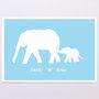 Personalised Elephant Family Print, thumbnail 3 of 9