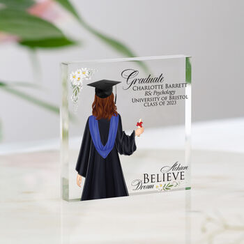 Personalised Graduation Robe Gift For Her Daisy Block, 2 of 8