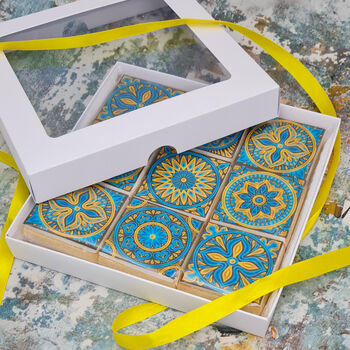 Moroccan Mosaic Biscuit Gift Box, Nine Pieces, 3 of 9
