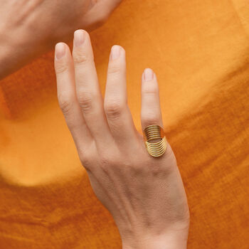 Flow Vermeil Statement Pinky Ring, 6 of 8
