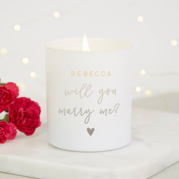 Personalised 'Will You Marry Me' Proposal Candle, 2 of 8