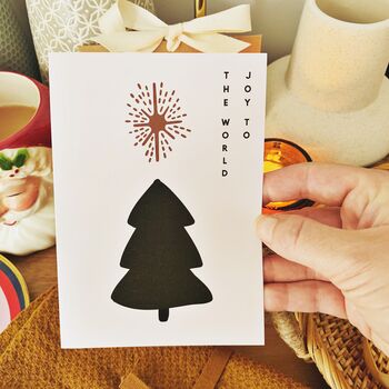 Six Pink Mindful Christmas Cards Recycled, 8 of 11