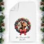 Personalised Dog Christmas Wreath Tea Towel, thumbnail 11 of 12