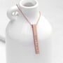 Personalised Rose Gold Plated Bar Necklace, thumbnail 5 of 12