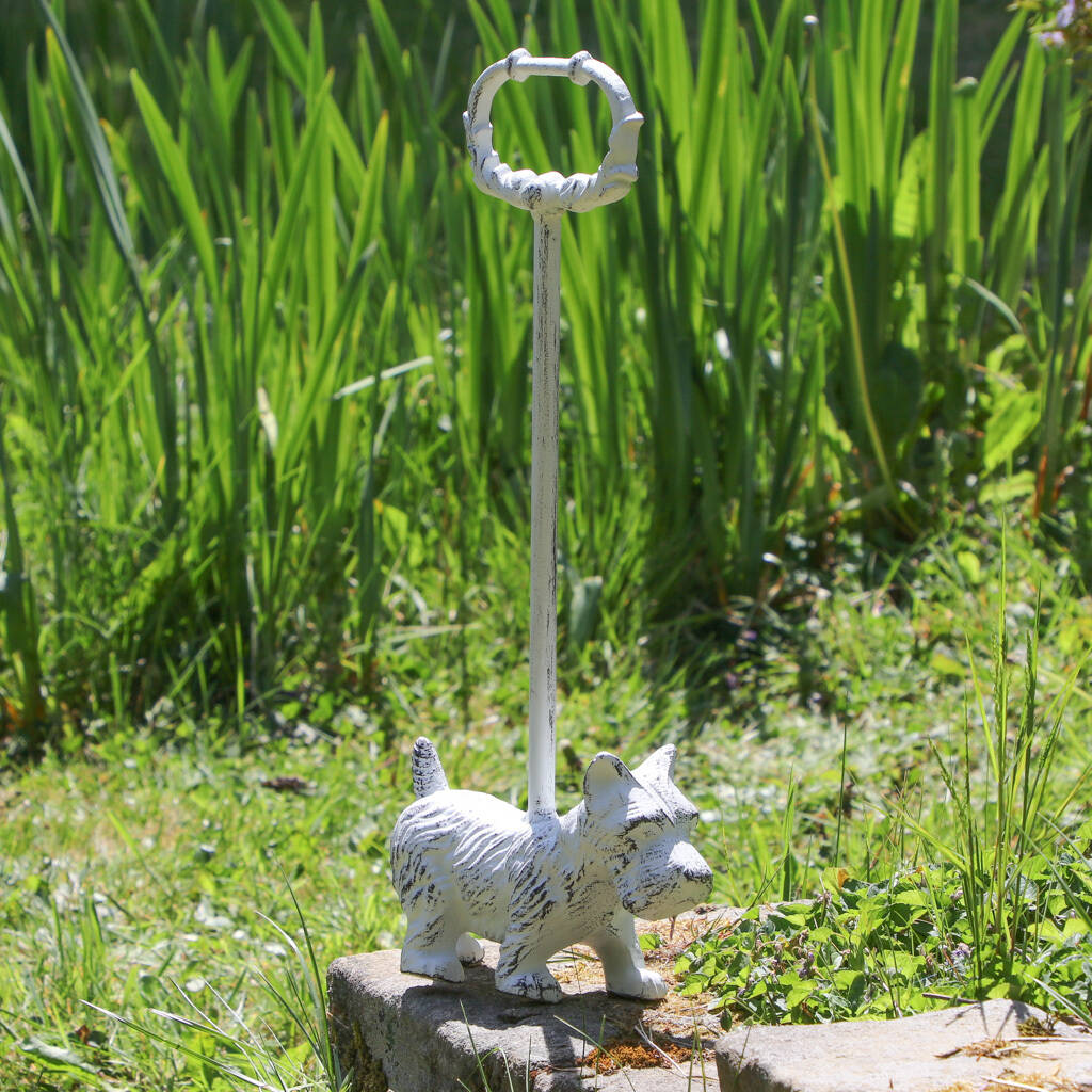 Cast Iron Westie Dog Door Stop With Handle By Dibor